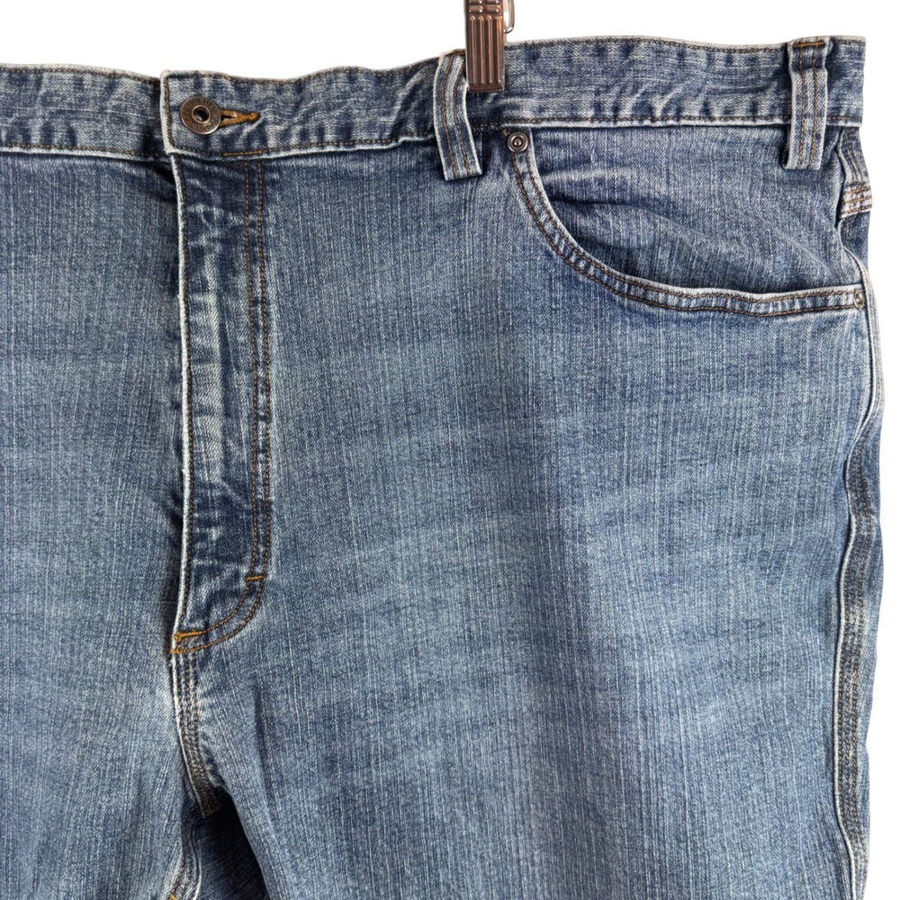 Duluth Trading Co Ballroom Flex Jeans Mens 48x24 Blue Relaxed Fit Stretch Work